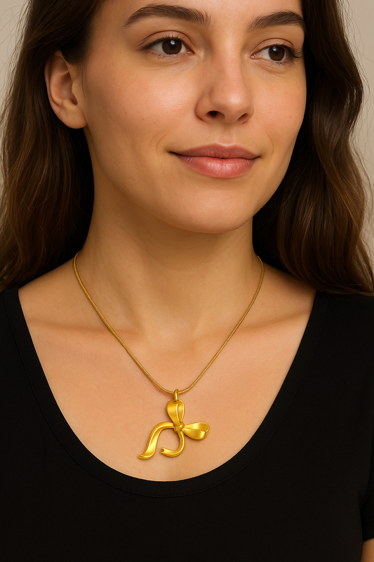 Golden Ribbon Necklace