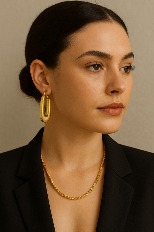 Serpentine Hoop Earrings