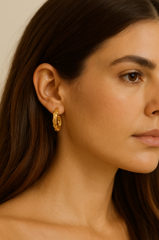 Molten Hoop Earrings