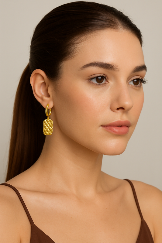 Quiltelle Hoop Earrings