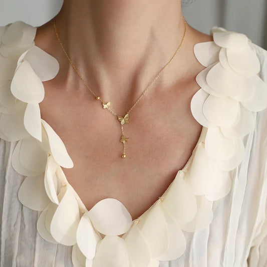 Seraphic Wings Butterfly Charm Necklace