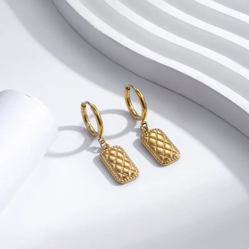 Quiltelle Hoop Earrings