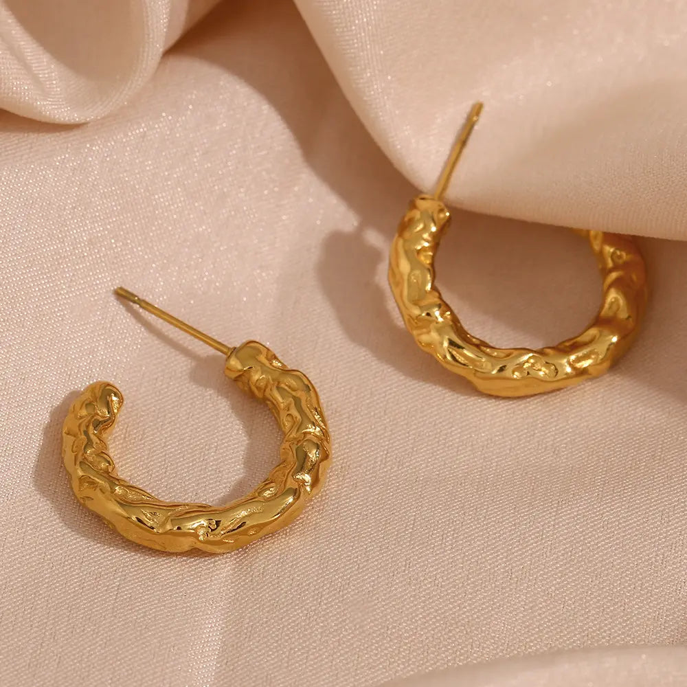 Molten Hoop Earrings