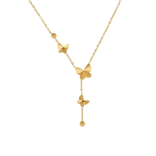 Seraphic Wings Butterfly Charm Necklace