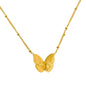 Golden Butterfly Glow Necklace & Earrings Set