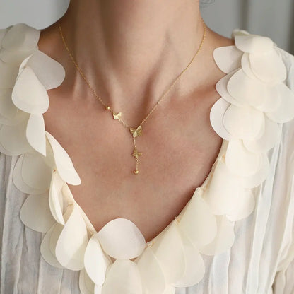 Seraphic Wings Butterfly Charm Necklace