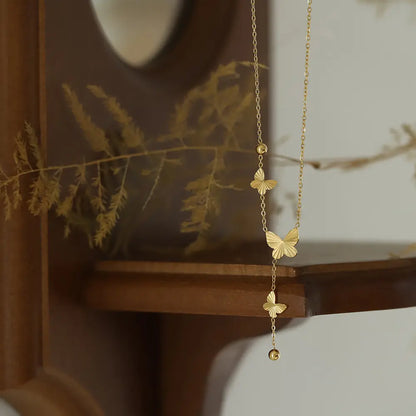 Seraphic Wings Butterfly Charm Necklace