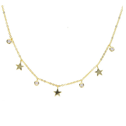 Celestial Glow Gold Star Necklace