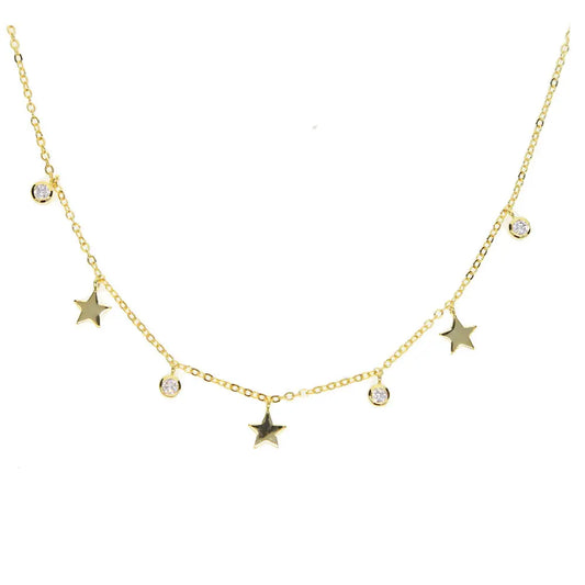 Celestial Glow Gold Star Necklace