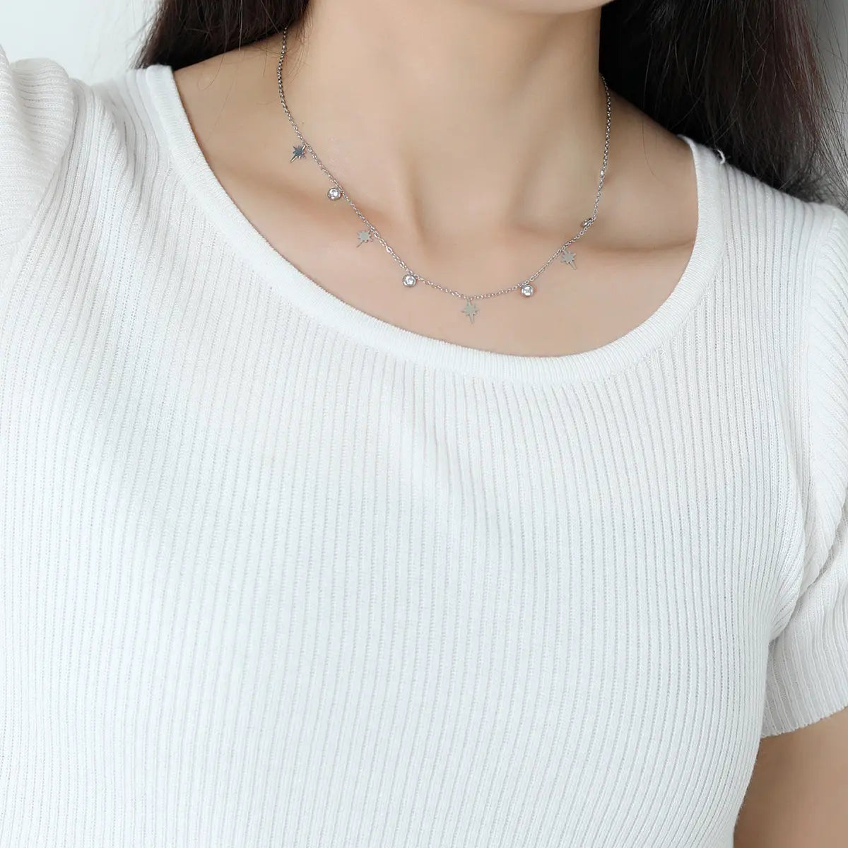 Celestial Glow Gold Star Necklace