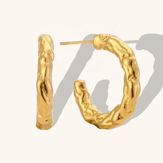 Molten Hoop Earrings