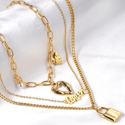 Queen Heart Layered Necklace
