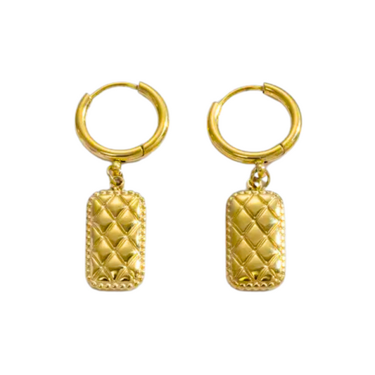 Quiltelle Hoop Earrings